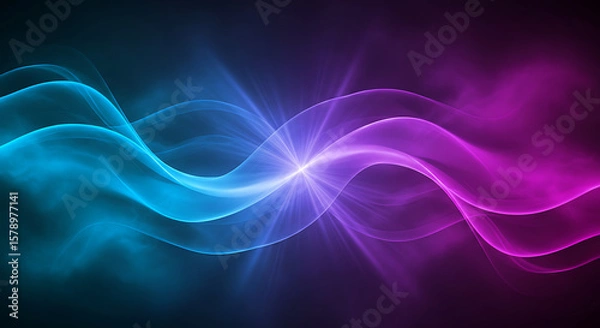 Fototapeta Abstract Light Waves Energetic Flow of Colors - Dynamic Energy Stream and Gradient Design