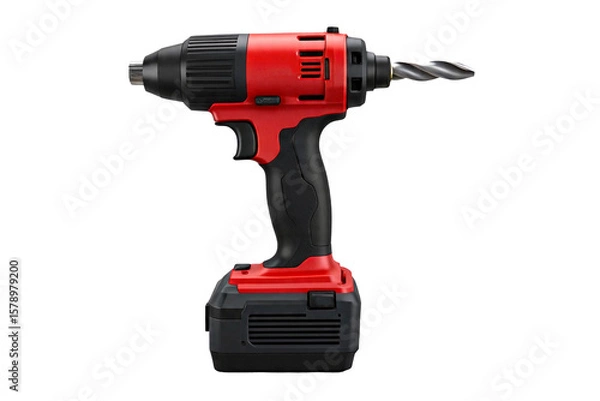 Obraz cordless drill isolated on white