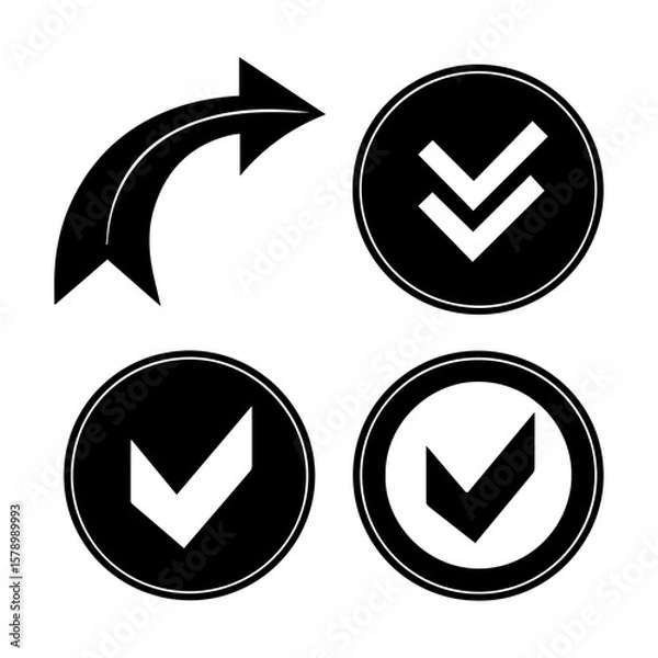 Fototapeta arrow icon set