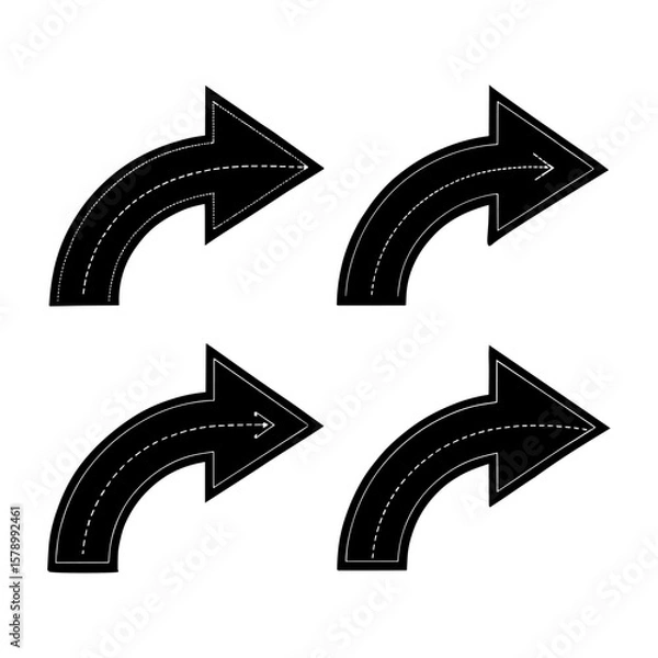 Fototapeta A vector set of arrows