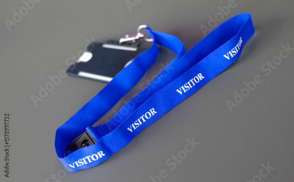 Fototapeta Access control: Badge for visitors to a company site or office
