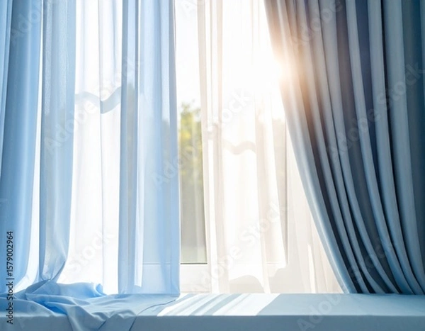 Obraz curtains and window