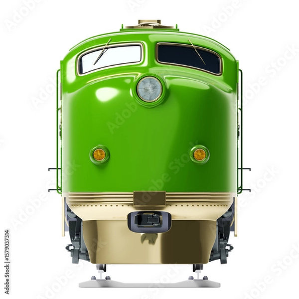 Fototapeta diesel locomotive retro-style front