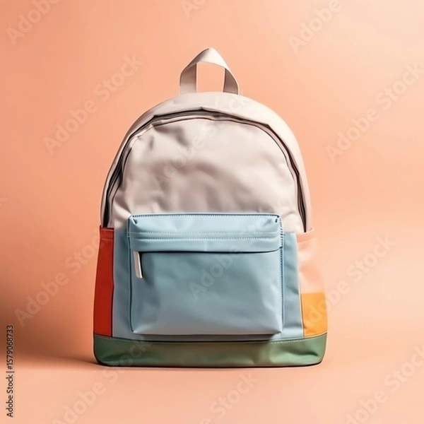 Fototapeta cool backpack for going to school with a variety of cute colors