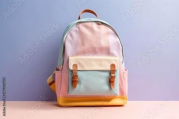 Fototapeta cool backpack for going to school with a variety of cute colors