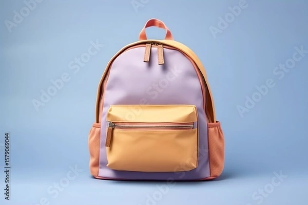 Fototapeta Colorful warm pastel gradient color canvas backpack