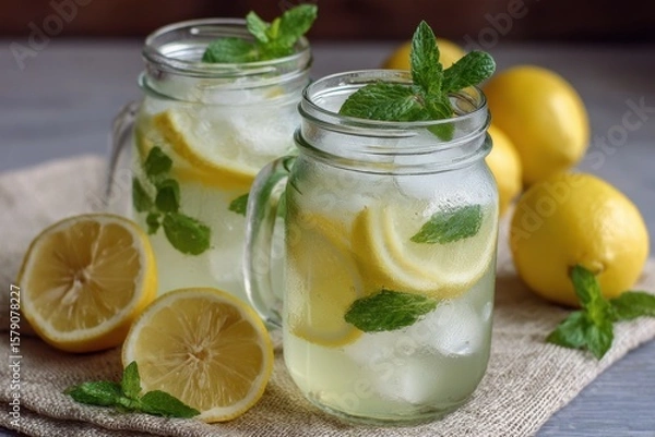 Fototapeta Lemon and Mint Lemonade 