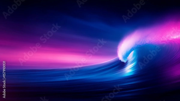 Obraz Vibrant ocean wave with dynamic colors and smooth motion, creating sense of energy