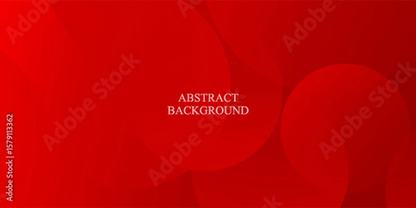 Fototapeta Abstract red background with circles. Dynamic shapes composition. Vector illustration