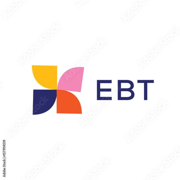 Obraz EBT Letter Initial Logo Design Template Vector Illustration