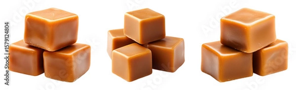 Obraz Assorted caramel cubes arranged artistically