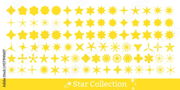 Fototapeta Star icon collection. Different star shapes. stars icon set. Sparkle star icon set. Vector illustration