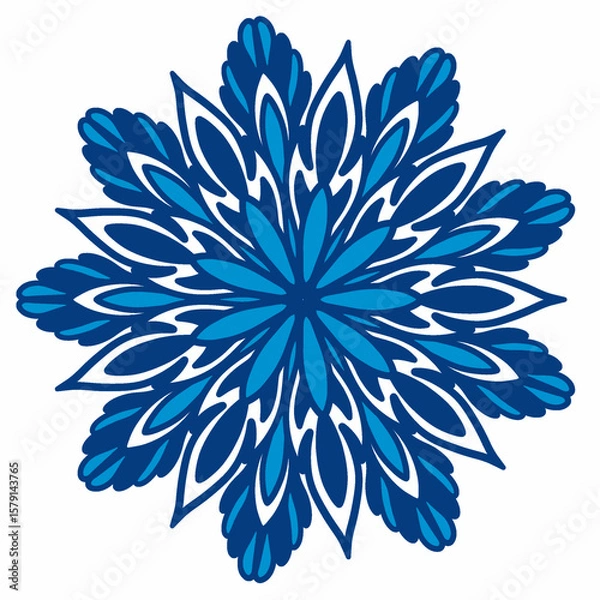 Fototapeta Beautiful and creative colorful mandala design art with white background