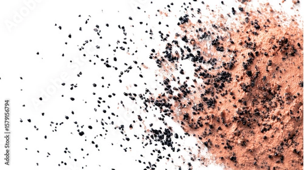 Obraz Abstract Colorful Powder Explosion on Transparent Background