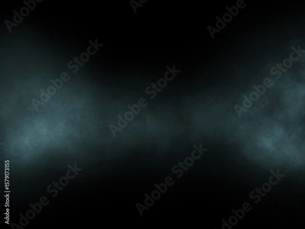 Fototapeta Water vapor evaporating and rising into the air, white mist and smoke on a dark background, illustration drawn in tablet used for design elements or backgrounds.