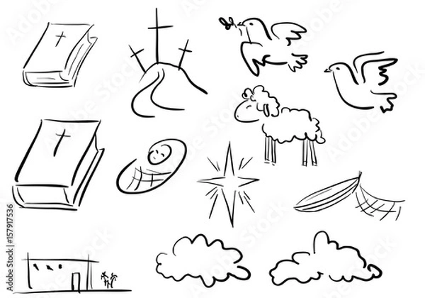 Fototapeta bible doodle