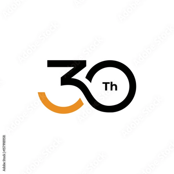 Obraz 30th year celebration birthday logo design