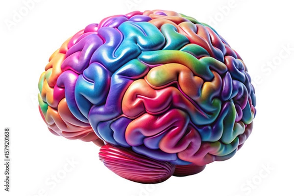 Fototapeta 3D Rendering of beautiful, trending and realistic Brain with white background
