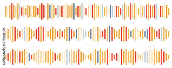 Fototapeta Sound wave Vector icon composed of clean lines representing audio, music, voice design