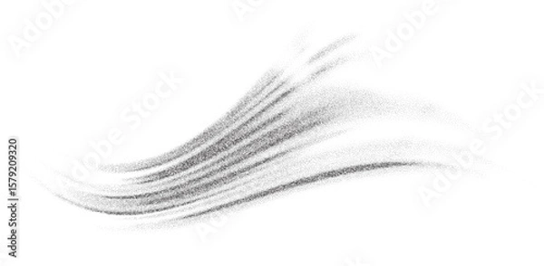 Fototapeta Stipple halftone bitmap light trail element