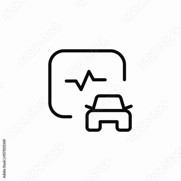 Obraz diagnostics car icon sign vector