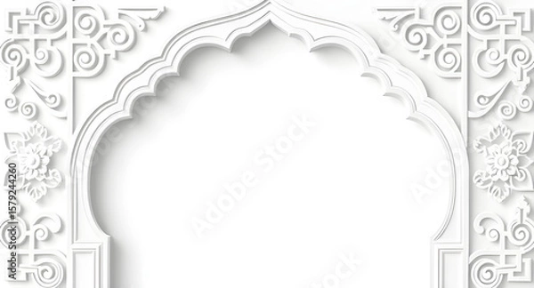 Fototapeta Islamic decor, Islamic wall frame, mosque art frame, Allah calligraphy frame, Islamic geometric frame, Islamic decorative frame, Bismillah frame, Surah frame, Ayat frame, Islamic hanging art, Islamic 