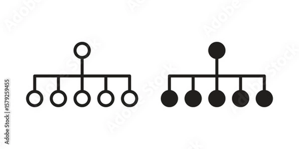 Fototapeta classification icon outline and solid vector sign, linear pictograms