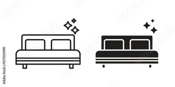 Fototapeta Clean Room icon outline and solid vector sign, linear pictograms