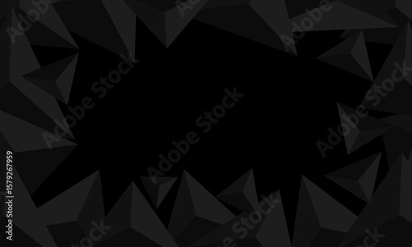Obraz black abstract geometric background