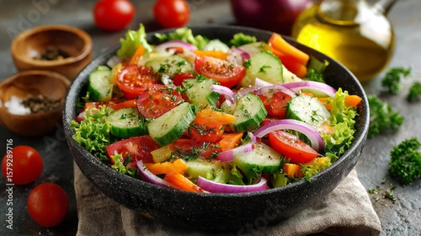 Fototapeta fresh vegetable salad