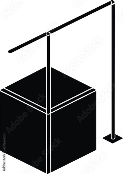 Obraz pole vault box on white background.eps