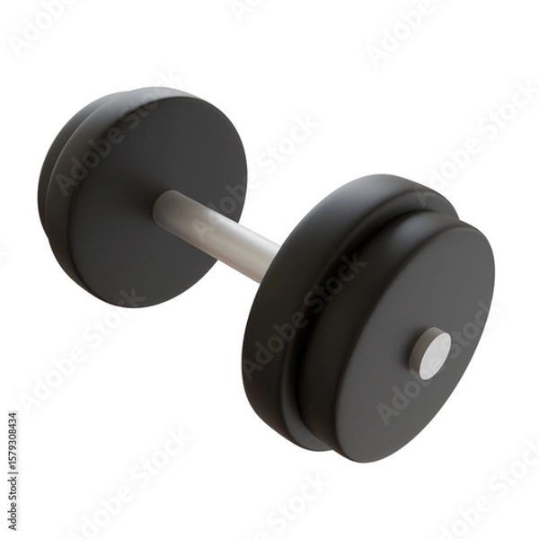 Obraz Black Dumbbell Fitness and Exercise Equipment