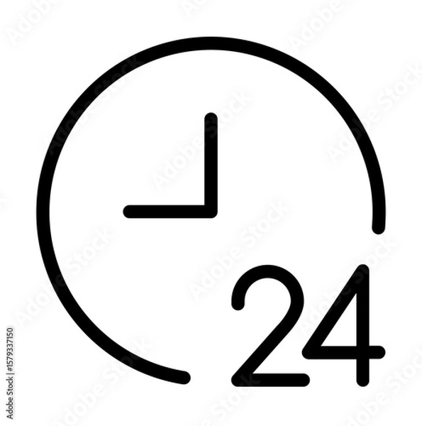 Obraz 24-Hour Clock Icon
