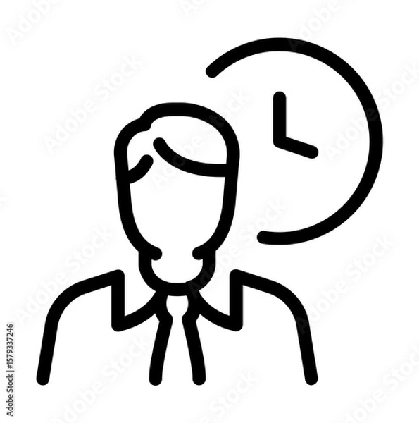 Obraz Businessman with Clock