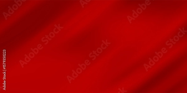 Fototapeta Luxury red satin smooth fabric background. Abstract background luxury red cloth or liquid wave or wavy folds of silk satin background. Red silky fabric. Decoration element for design. 