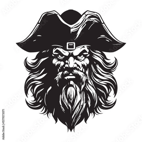 Obraz Pirate Head Vector Art