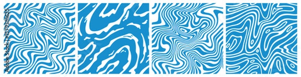 Fototapeta Milk Splash Vector Pattern. Abstract Water Wave Texture. Liquid Melting Drop Shapes. Seamless Milk Backgrounds