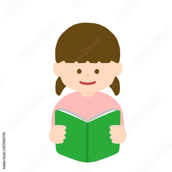 Obraz 本を読む女の子