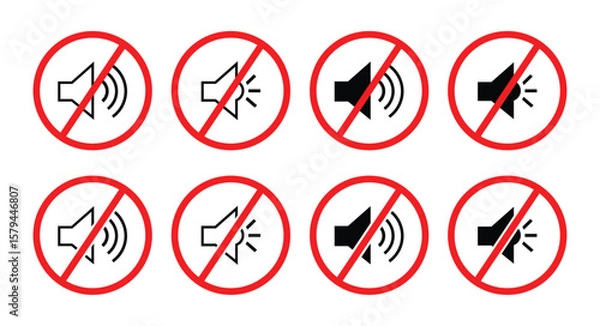 Obraz No sound icon sign. no sound sign with speaker icon on a white background