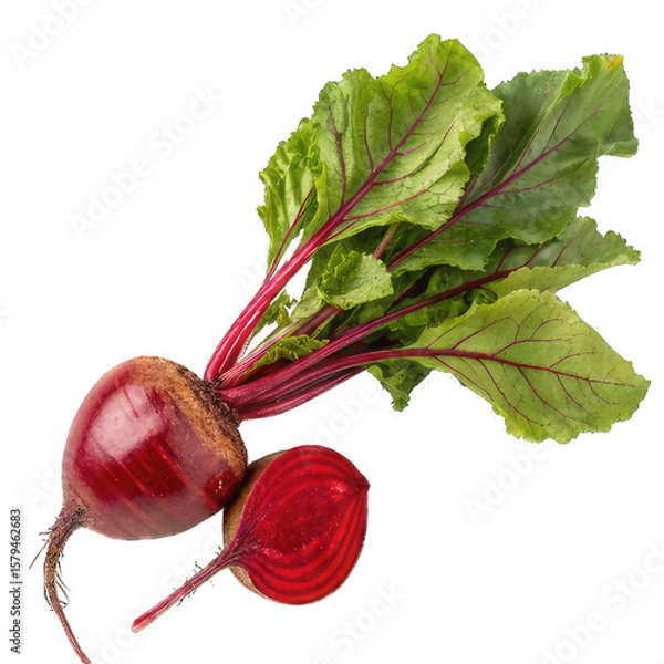 Obraz Beetroot PNG Isolated on Transparent Background with Clipping Path