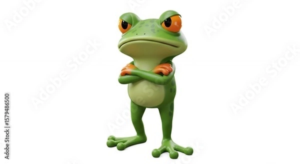 Obraz Cartoon frog character illustration
