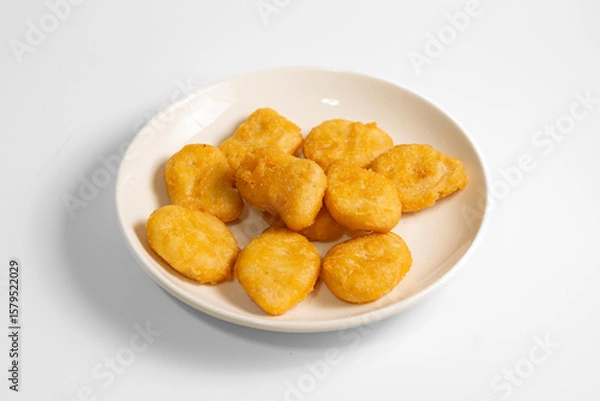 Obraz chicken nuggets on white plate