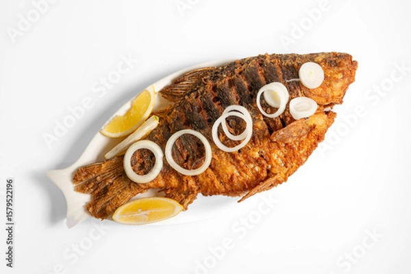 Obraz fried fish on a plate