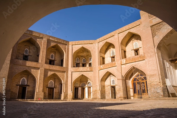 Obraz Inner courtyard of a madrassa in Khiva, Uzbekistan