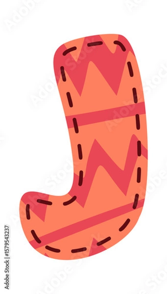 Obraz Fabric letter J creative design