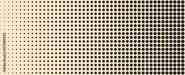 Obraz Seamless hexagonal dot pattern background. Polka dot pattern template. Monochrome dot texture. eps 10