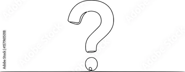 Obraz continues line thin mark question
