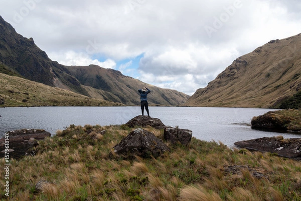 Obraz man on the mountain