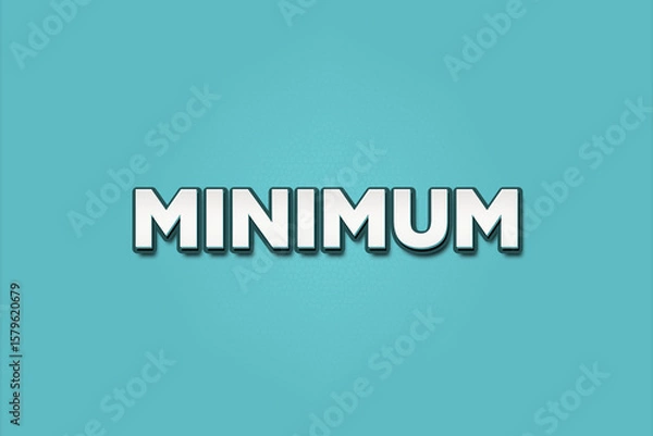 Fototapeta Minimum (minimum) - A turquoise banner illustration with white text.