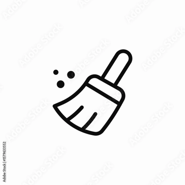 Obraz sweeper cleaning icon sign vector